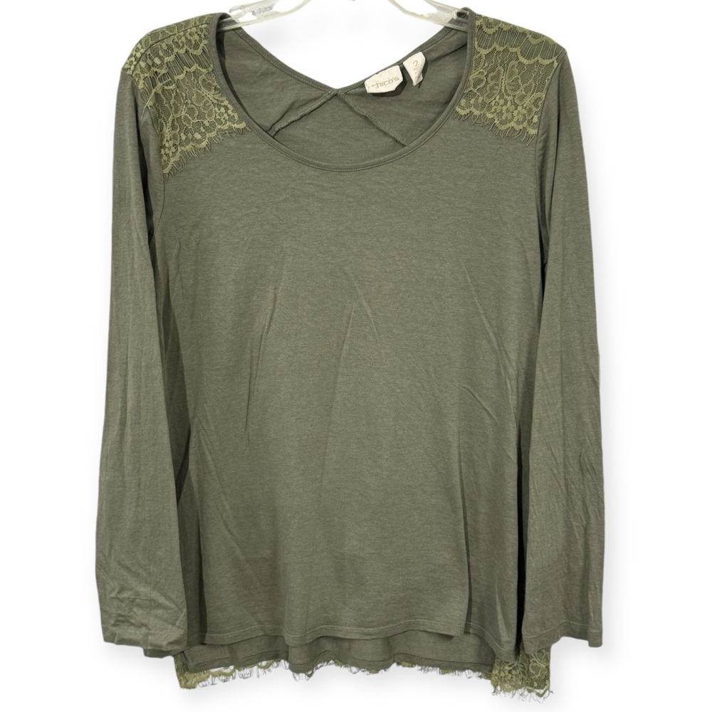 Chico’s Women’s Lace Blouse Size 2. 21PTP. 26L.
